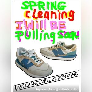New Balance Women's 237 Blue / Cream / Tan Casual Sneakers … READ DESCRIPTION